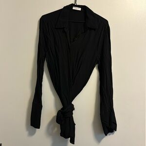 H&M Tie Detail Shirt